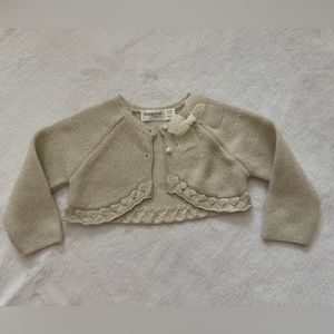 Mayoral Gold Baby Cropped Sweater in Gold